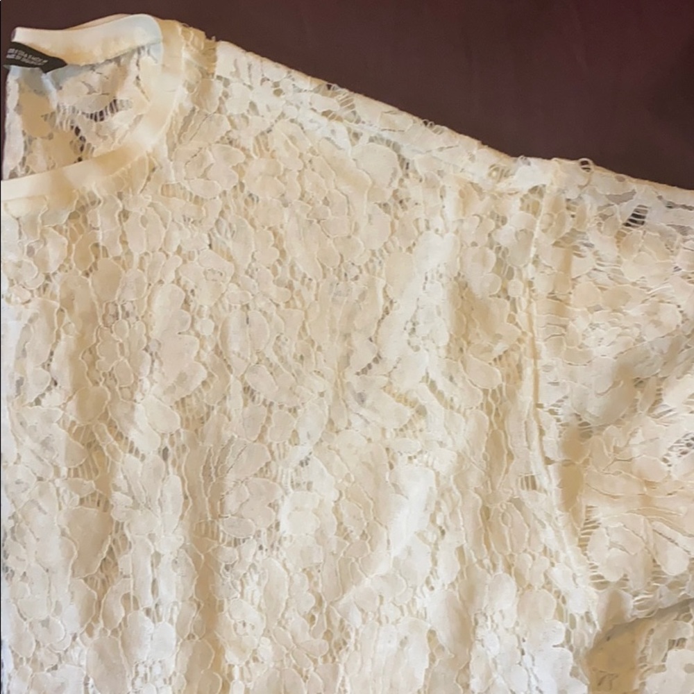 Zara White Lace Shirt